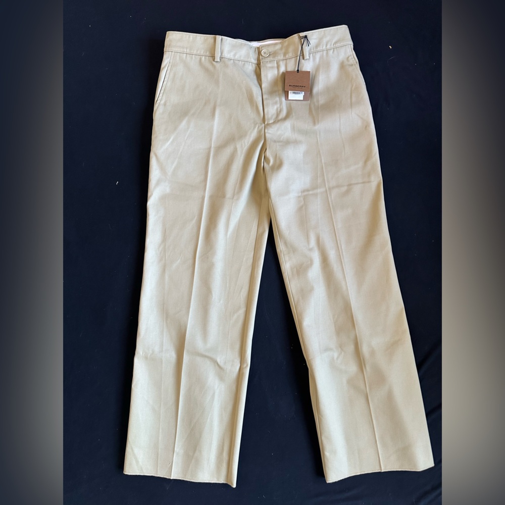 Burberry Uniform Hunter green Khaki Straight-Leg Chinos in  14 women